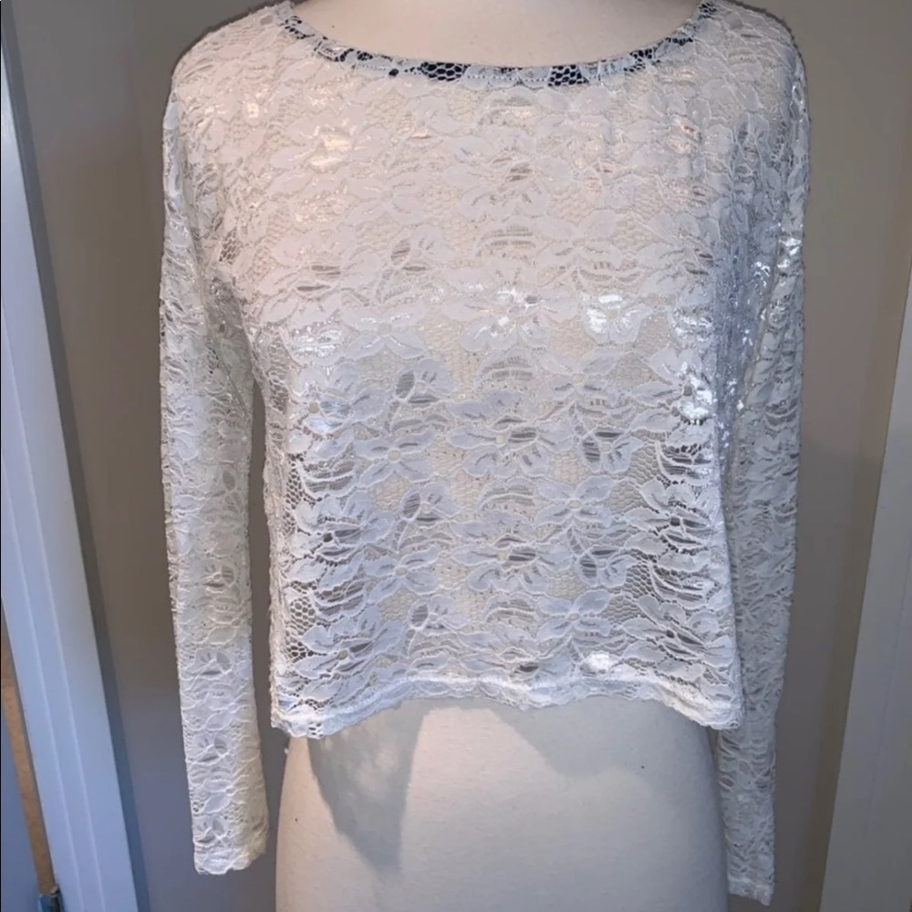 White Lace Long Sleeve